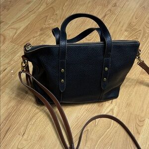 Fossil Jenna black pebbled leather purse